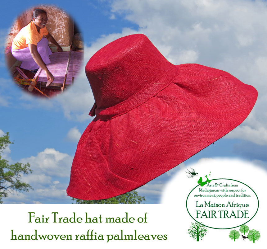 fairtrade sunhat handwoven raffia